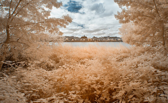 VUE SUR LA GARONNE À BORDEAUX En infrarouge et en couleur 10