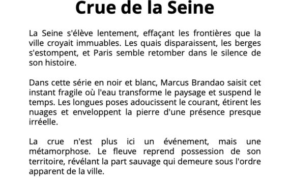 Exposition mensuelle Crue de la Seine
