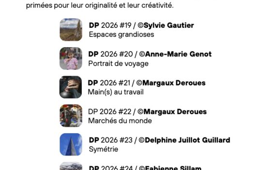 Exposition mensuelle photos lauréates 2026 DP S19-S25
