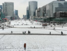 Neige à la Défense_03 Esplanade Photo - Neige à la Défense_03
